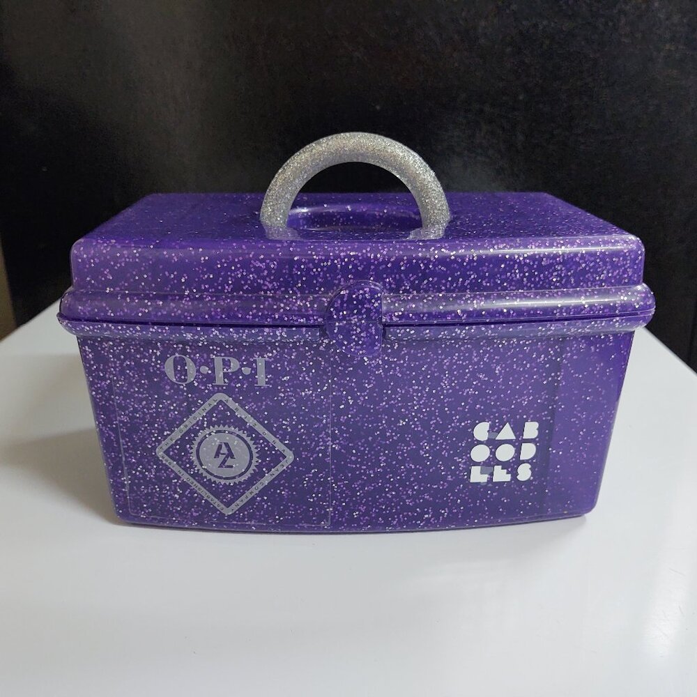 CABOODLES Jellies Metallic Purple Sparkly Vanity Cosmetic Organizer Y2K O P I